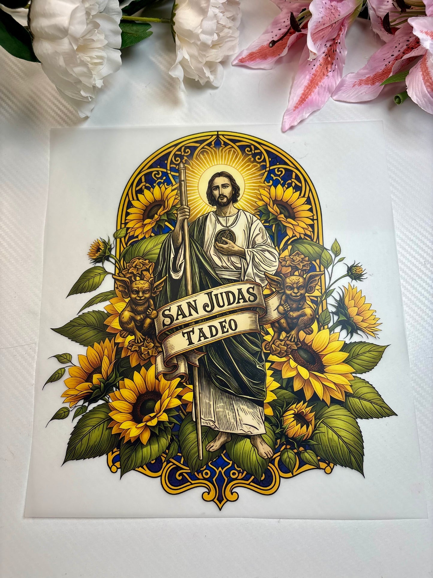 San Judas Sunflower 11 inch DTF Print