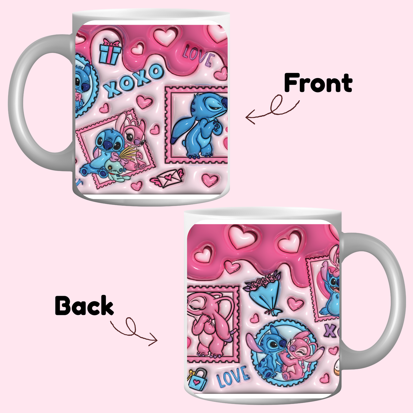 Stitch Inspired 3D Puffy Coffee Mug