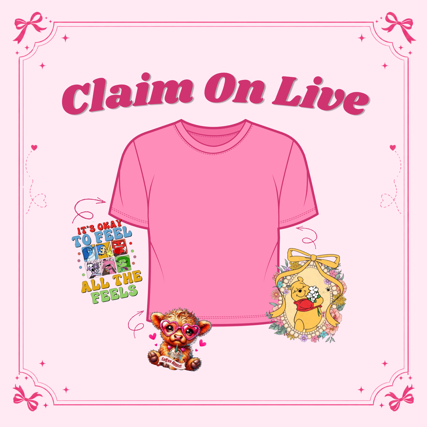 Claim On Live Tshirt Blank