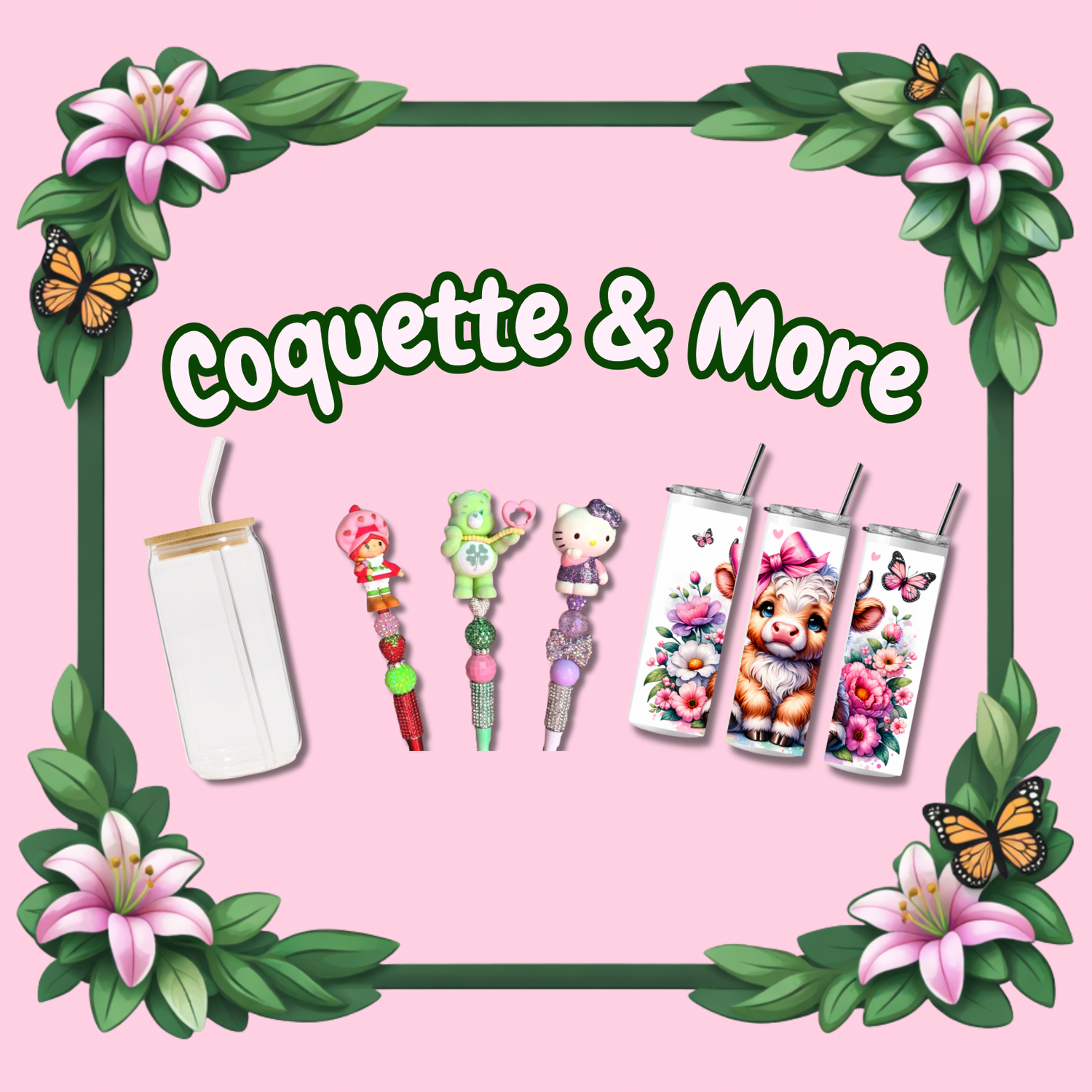 Cute, Glass Cups, Pens & More