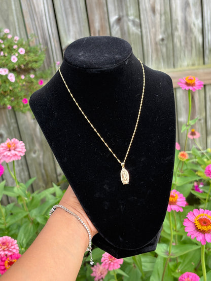 Virgencita 16” Necklace (14k Gold)