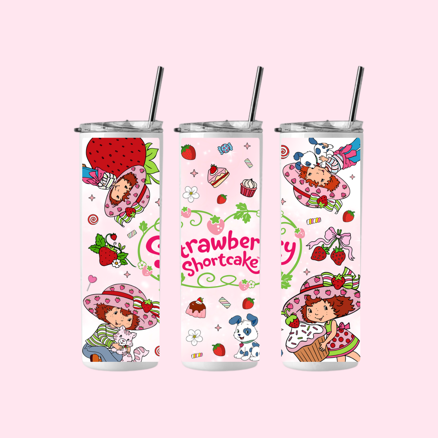 Strawberry Shortcake Inspired 20 oz Tumbler