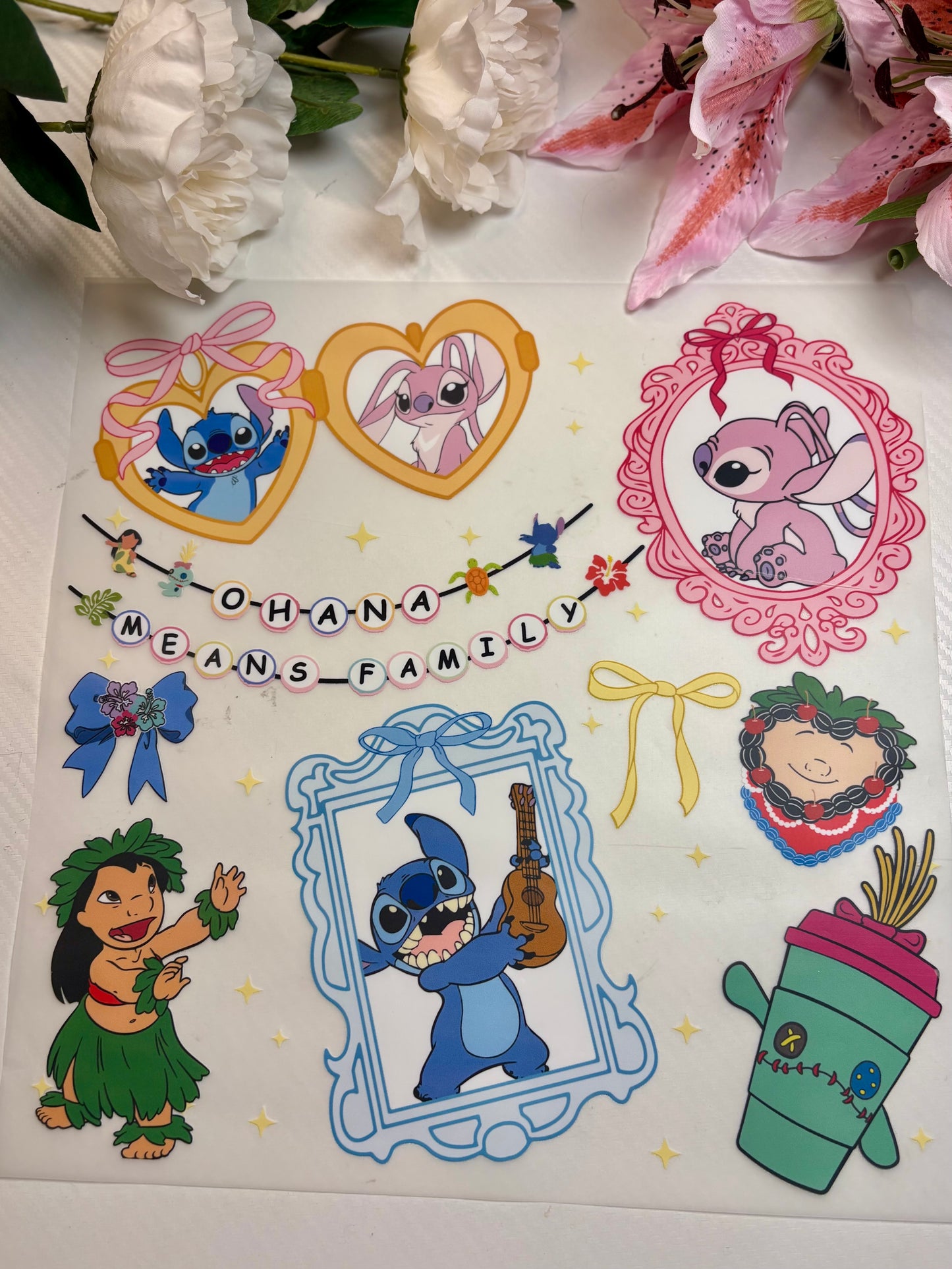 Stitch Charms 11 inch DTF Print