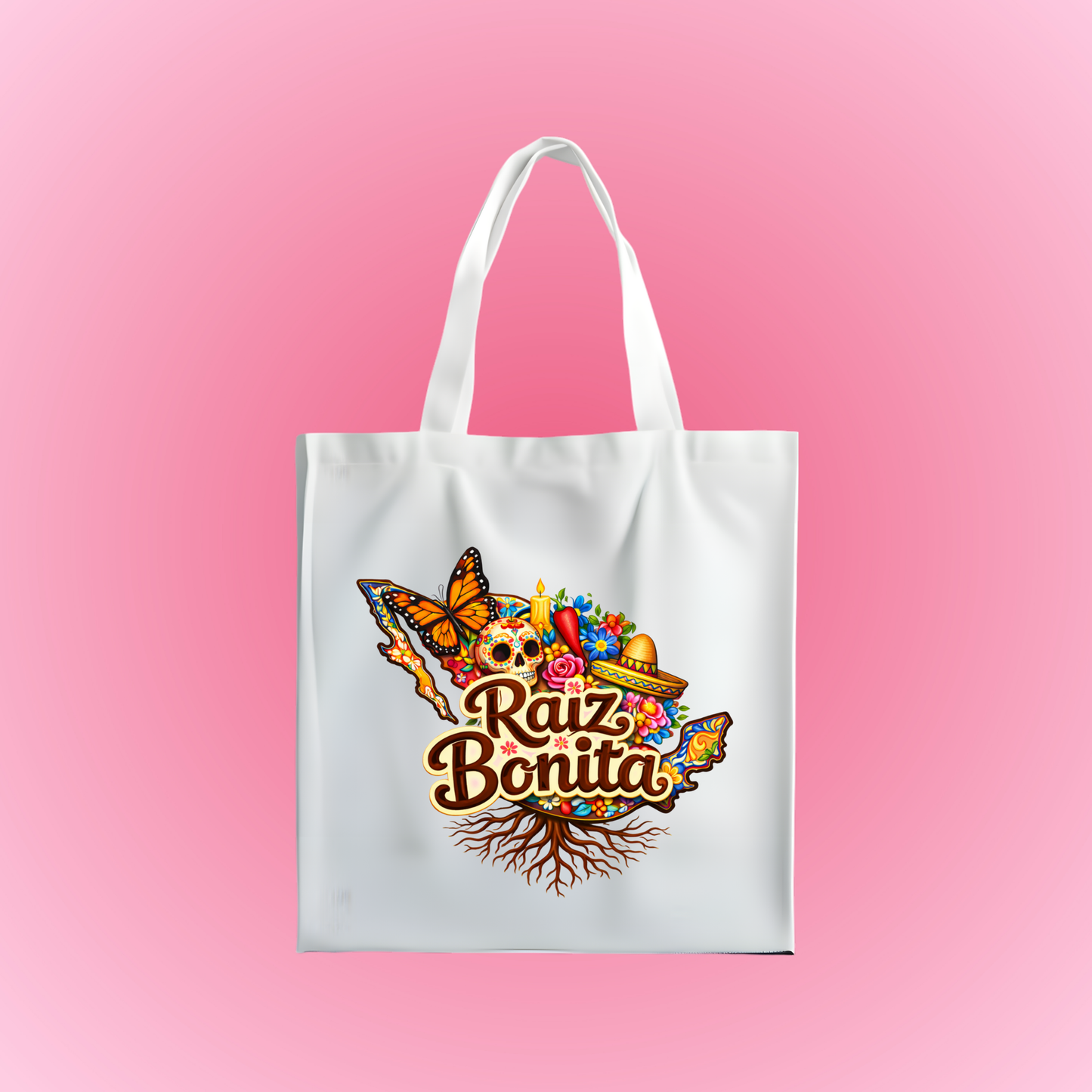 Raiz Bonita Shop Merch, Mexico Inspired Tote Bag