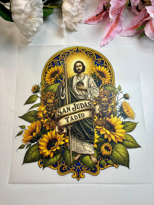 San Judas Sunflower 11 inch DTF Print