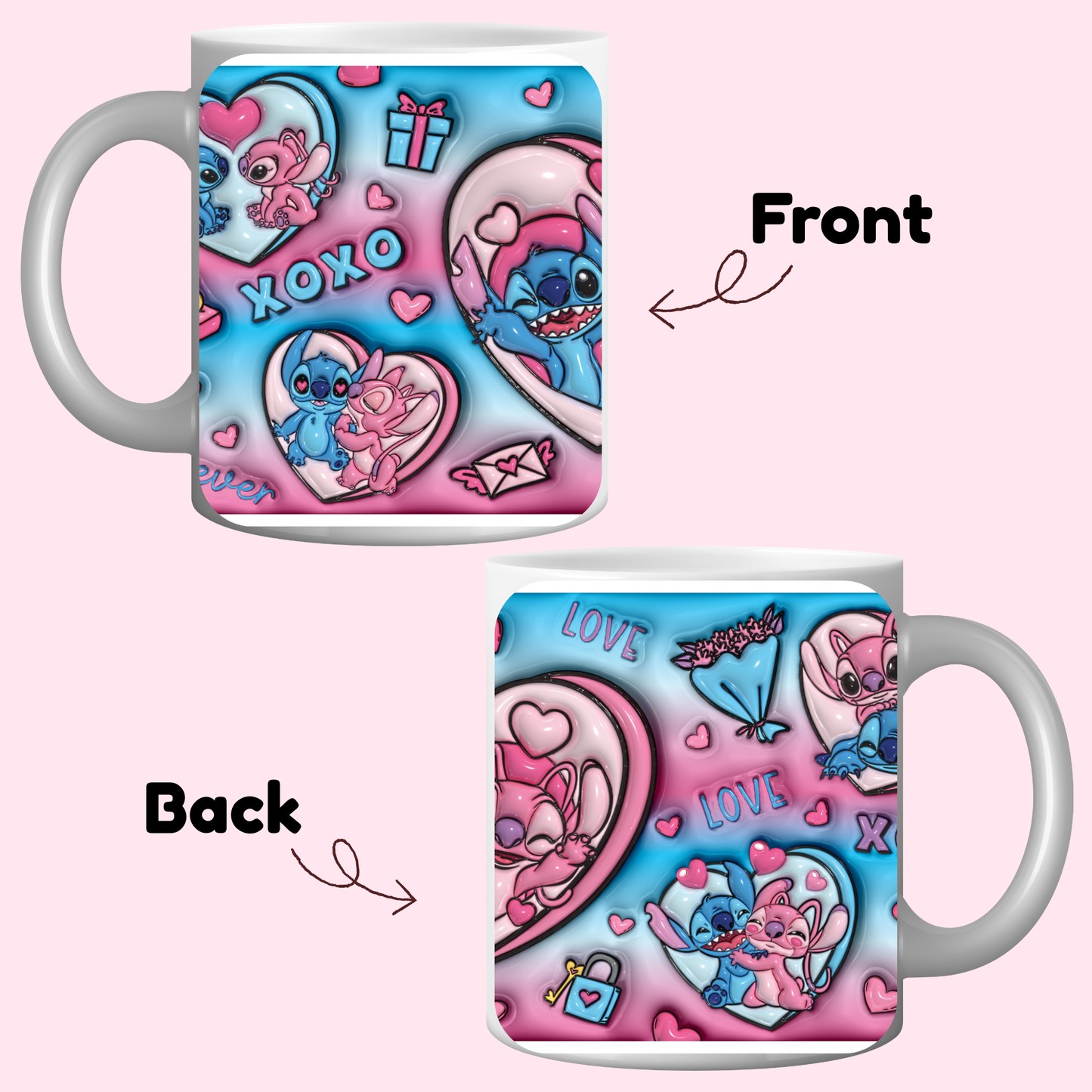 Stitch Inspired 3D Puffy Coffee Mug