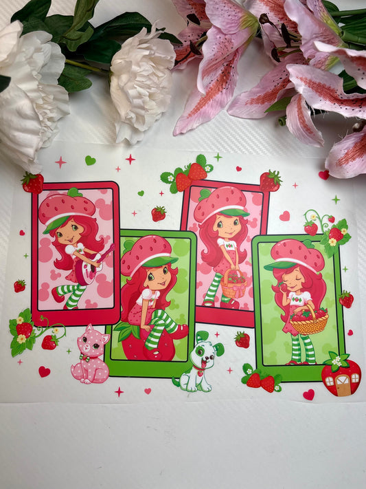 Strawberry Frames 11 inch DTF Print