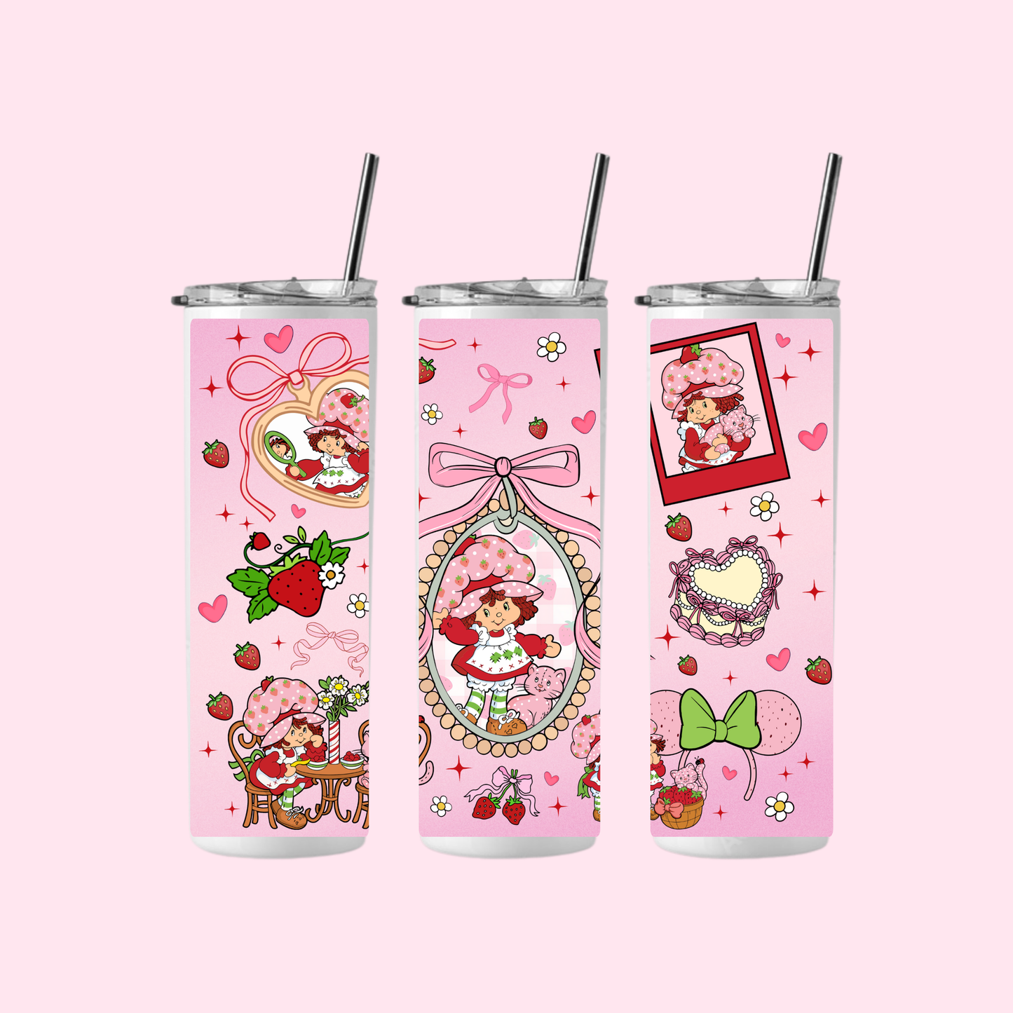 Strawberry Shortcake Inspired 20 oz Tumbler