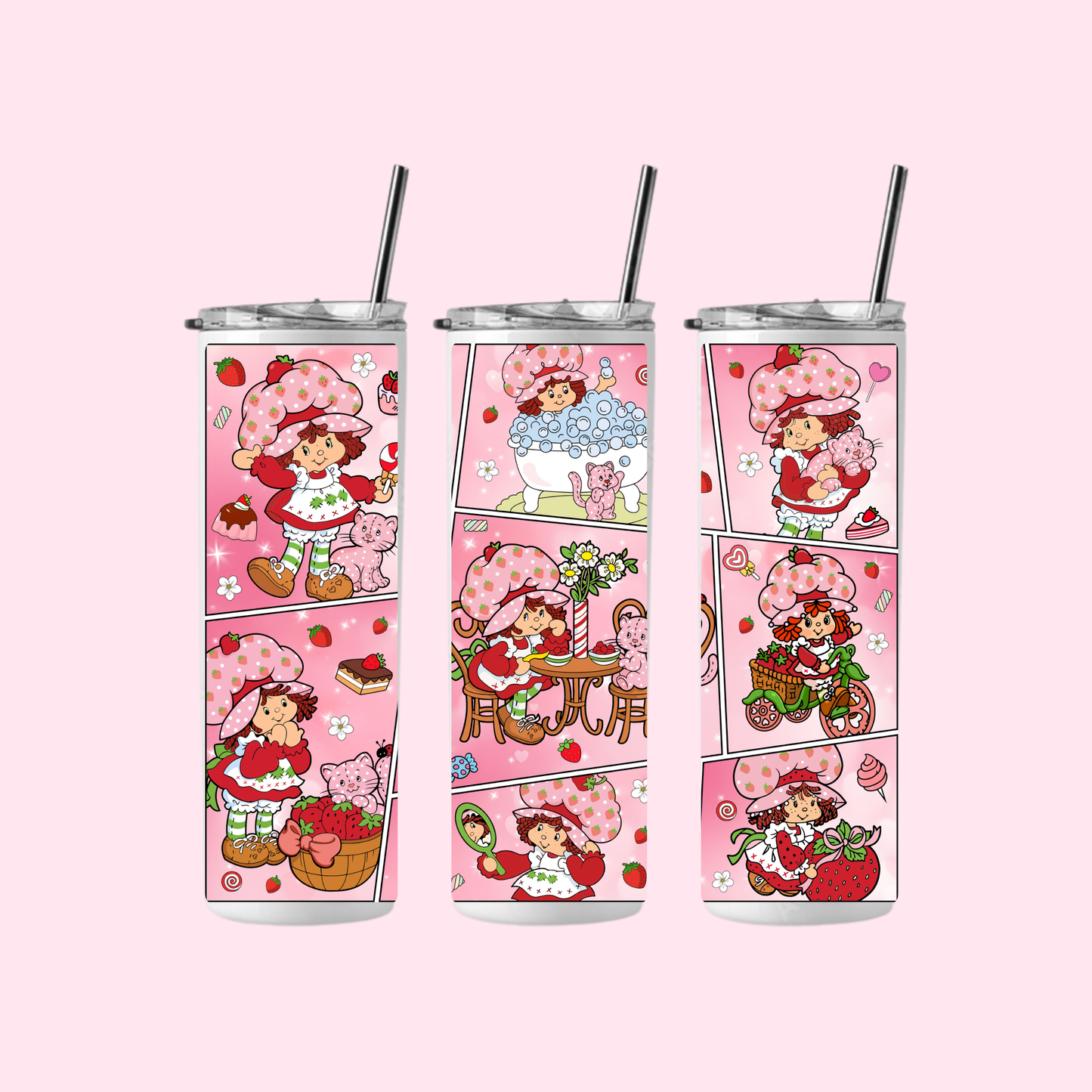 Strawberry Shortcake Inspired 20 oz Tumbler