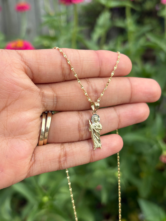San Judas Tadeo 16” Necklace (14k Gold)