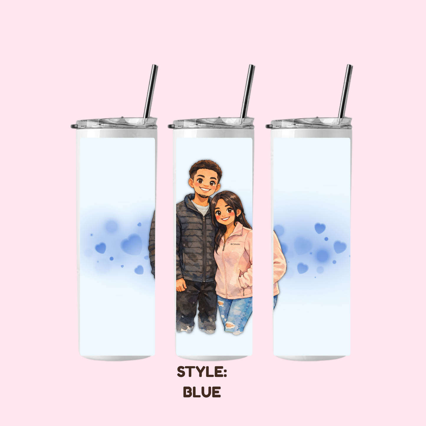 Custom Watercolor Cartoon 20oz Tumbler
