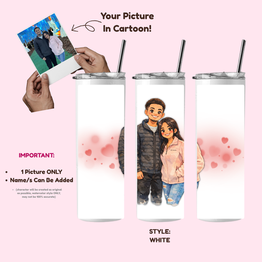 Custom Watercolor Cartoon 20oz Tumbler