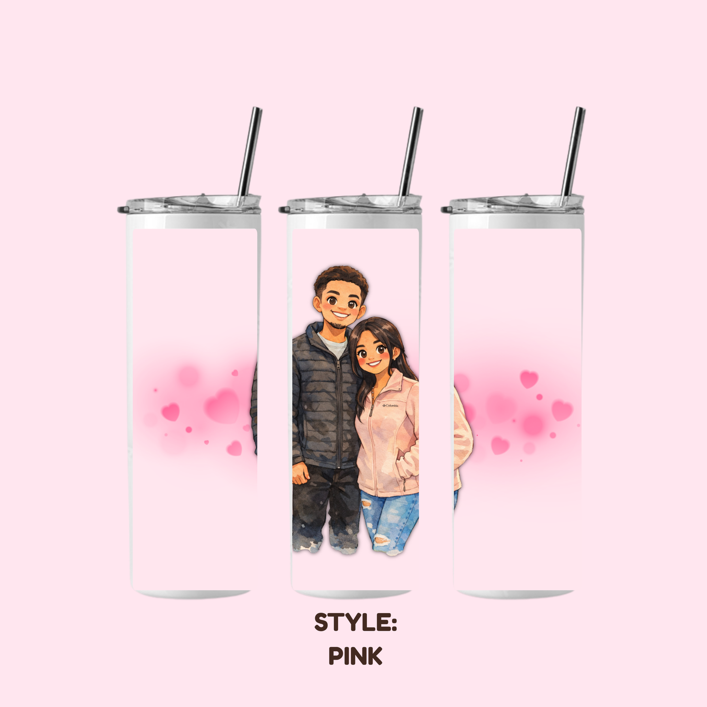 Custom Watercolor Cartoon 20oz Tumbler
